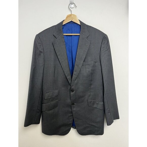 Ermenegildo Zegna Fabric Striped men's sports Jacket blazer grey Sz S/M - Picture 15 of 15